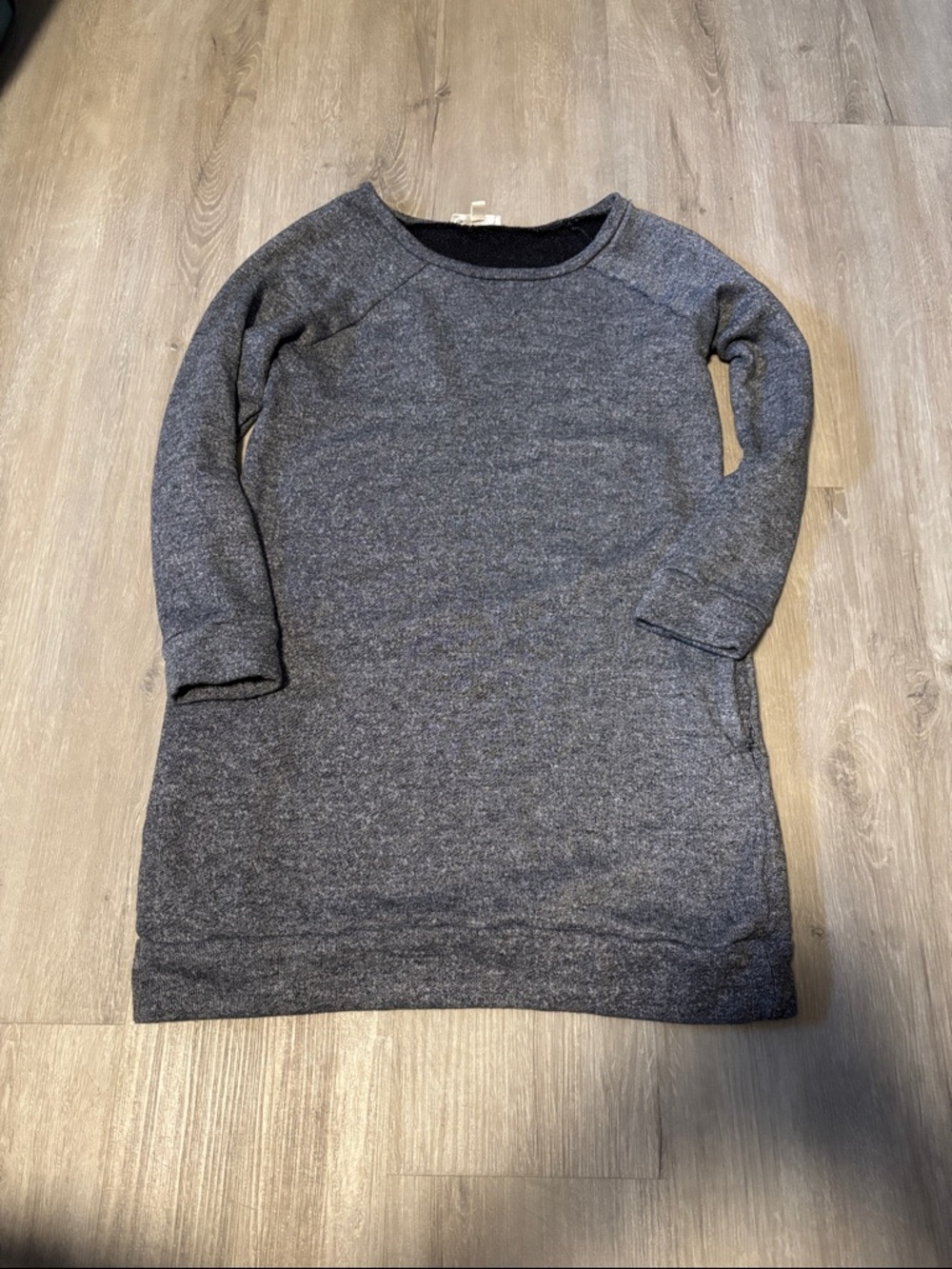 Zenana Outfitters Heather‎ Gray Long Sleeve Knit Dress